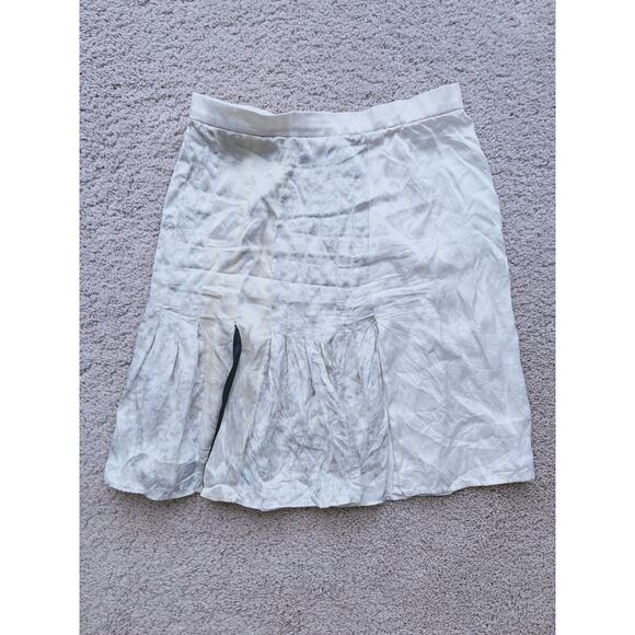 Stella McCartney Silk Mini Skirt Cream Pleated Small Quiet Luxury Old Money Chic - Picture 4 of 15